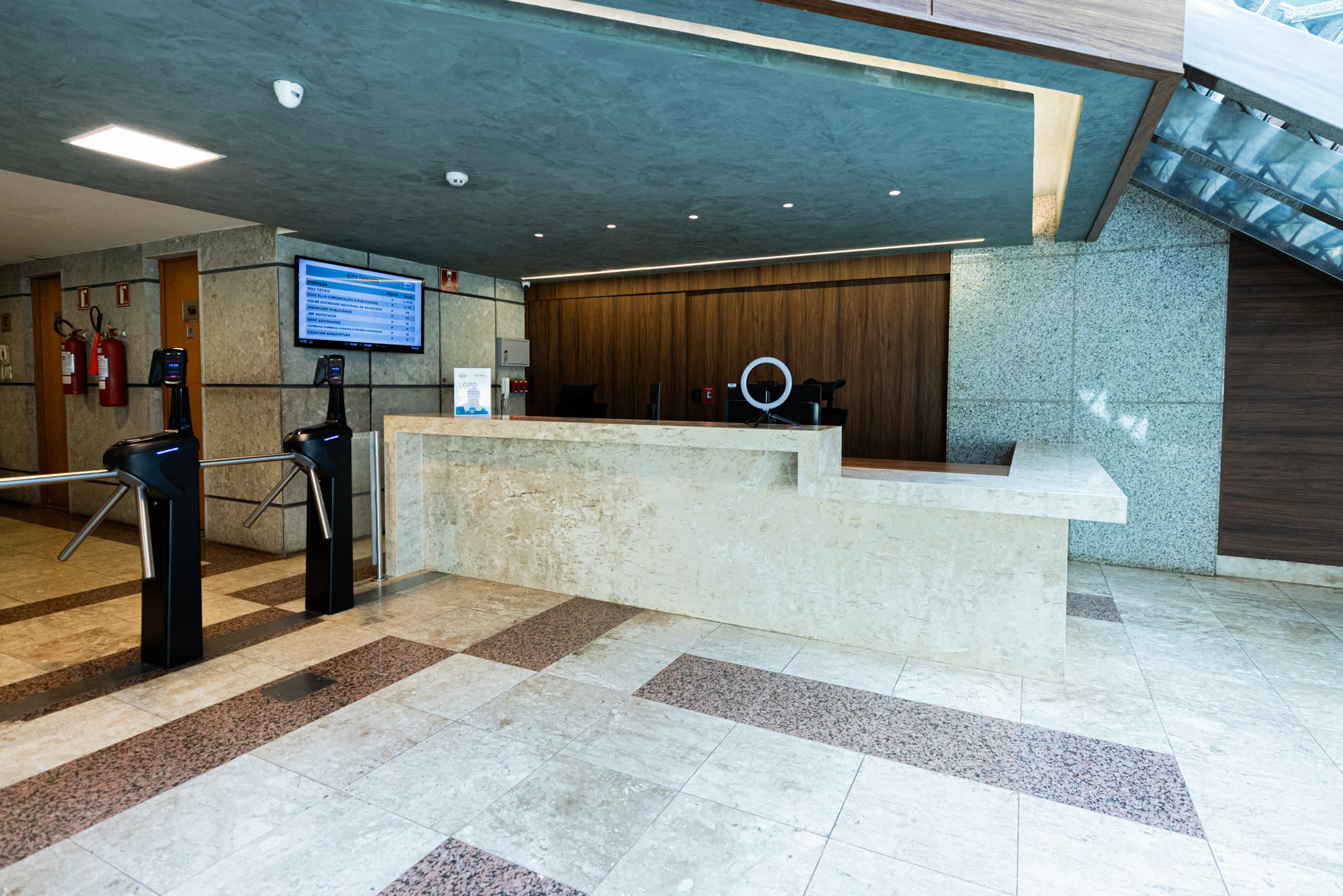 Recepção do edifício